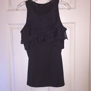 Slate grey Ruffle Top
